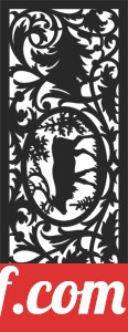 Deer scen decorative panel wall door pattern