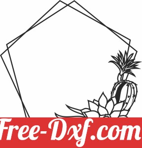 hexagon floral frame wall art