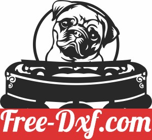 bulldog dog wall sign