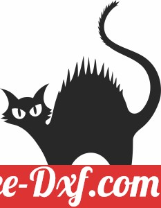 Black halloween Cat clipart