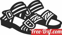 download pair of sandals free ready for cut