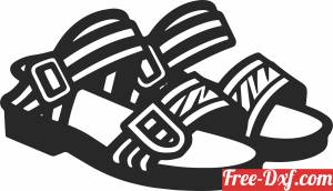 download pair of sandals free ready for cut