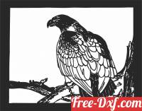 download eagle on branch design free ready for cut