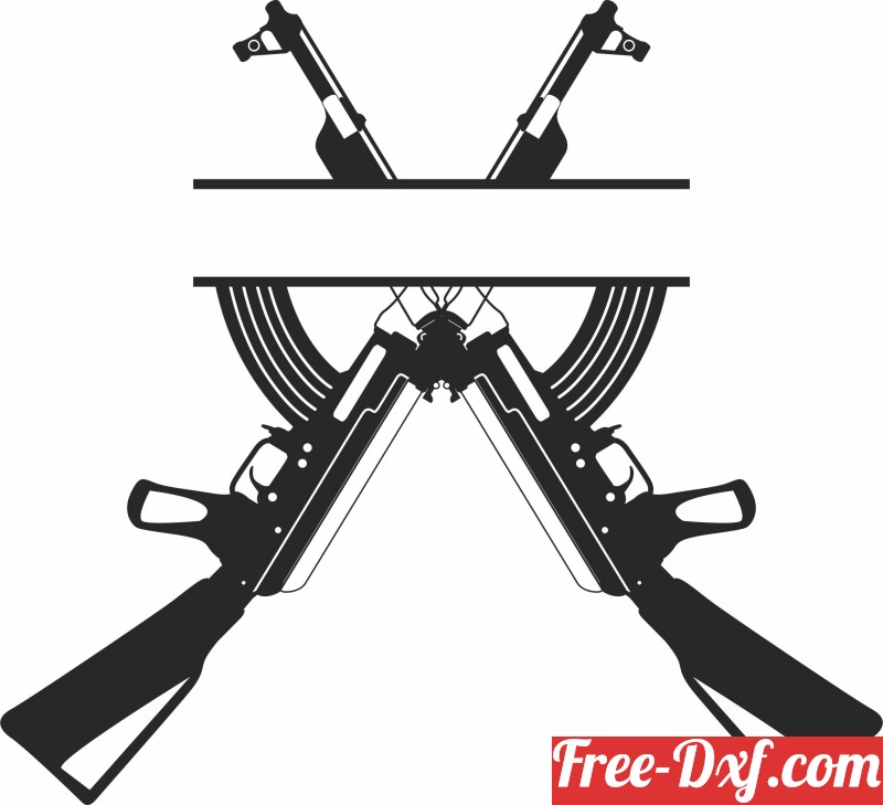 Download weapon Gun Monogram custom name svg mM9ro High quality f