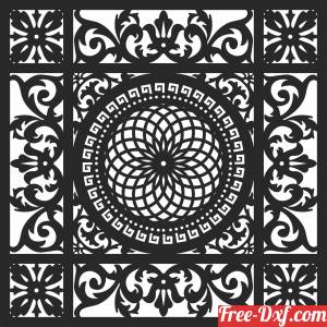 download Decorative pattern wall screen free ready for cut