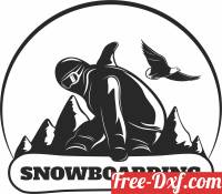 download Snowboarding Mountains Logo free ready for cut
