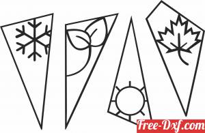 download wall art ornaments leaves free ready for cut