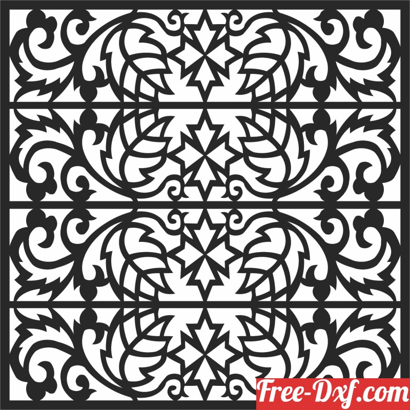 Download WALL PATTERN Wall Door Pattern wall dxf mbJJI Hi
