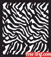 download decorative zebra panel screen pattern partition free ready for cut