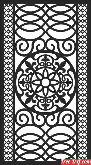 download decorative Wall door geometric panel free ready for cut