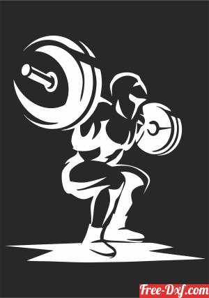 download bodybuilding workout squat clipart free ready for cut