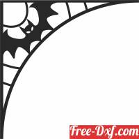 download Halloween bat corner clipart free ready for cut