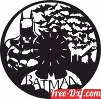download Batman vinyl clock free ready for cut