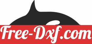 Orca wall design fish clipart