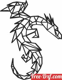 download polygon dragon wall sign free ready for cut