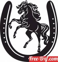 download horseshoe horse sign free ready for cut