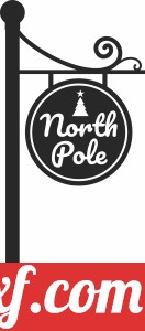 North Pole Christmas Sign
