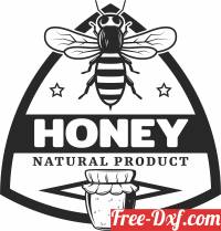 download Bee Honey jar logo free ready for cut