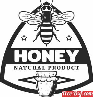 download Bee Honey jar logo free ready for cut