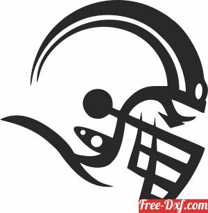 download American football helmet free ready for cut