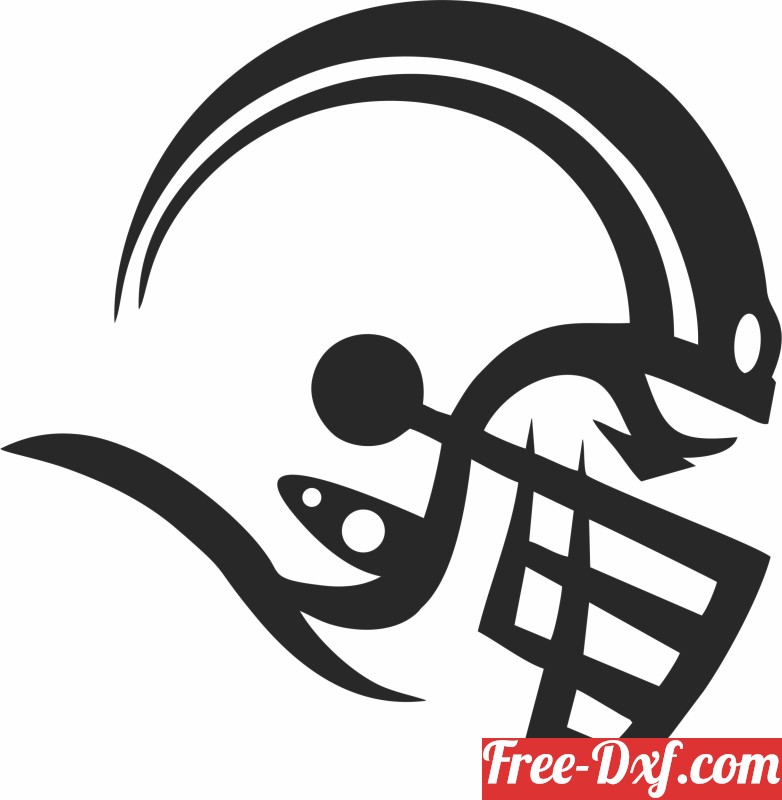 Download American football helmet n2OV2 High quality free Dxf fil