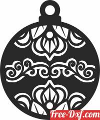 download christmas ornament free ready for cut