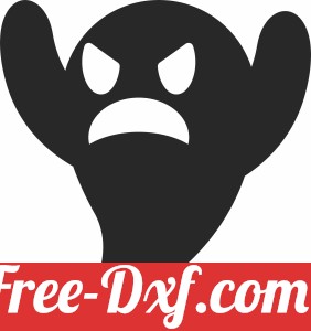 angry Ghost halloween clipart