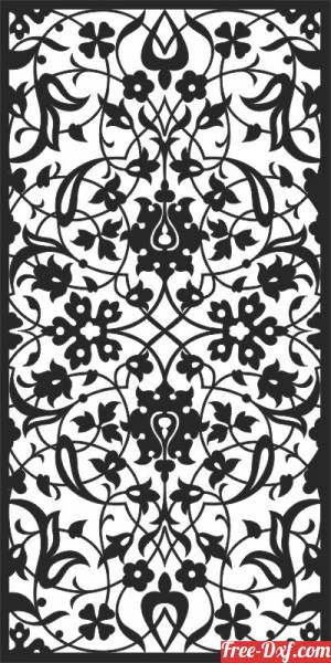download decorative panel screen floral pattern free ready for cut