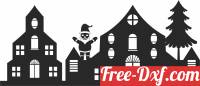download Christmas house santa clipart free ready for cut