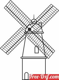 download windmill clipart free ready for cut