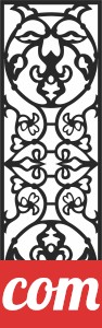 Decorative floral pattern screen door