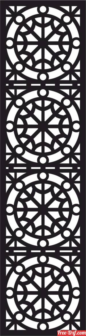 download Decorative wall screen pattern panels free ready for cut