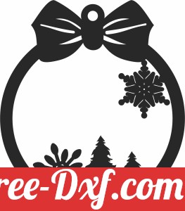 christmas snow ornament