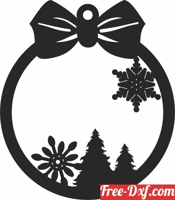 Download christmas snow ornament nVG5z High quality free Dxf file