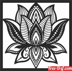 download flower panel decor pattern free ready for cut