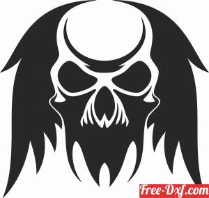 download scary Skull cliparts free ready for cut
