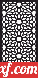 decorative hanging screen partition door geometric panel pattern