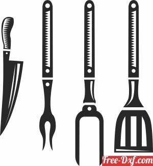 download Kitchen utensils cliparts free ready for cut