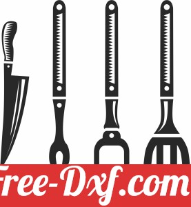 Kitchen utensils cliparts