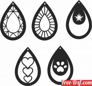 download Earings ornaments wall decor free ready for cut