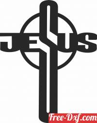 download Jesus Cross wall decor free ready for cut