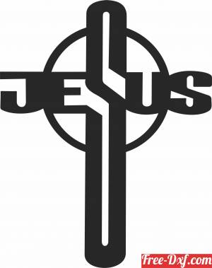 download Jesus Cross wall decor free ready for cut