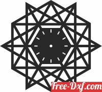 download Twelve Star vinyl wall clock free ready for cut