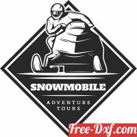 download Snowmobile logo sign free ready for cut