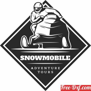 download Snowmobile logo sign free ready for cut