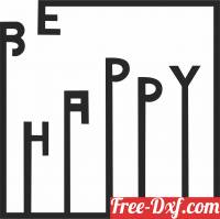 download Be Happy Vector clipart free ready for cut