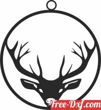 download christmas elk ornaments free ready for cut