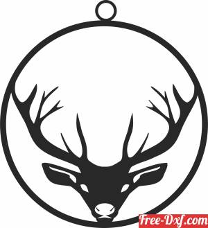 download christmas elk ornaments free ready for cut