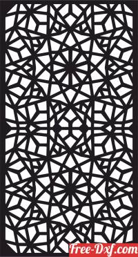download decorative door panel wall screen pattern free ready for cut