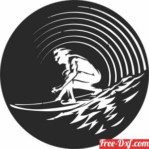 download Surfer surfing clipart free ready for cut